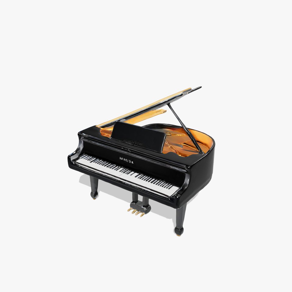 Elegant Black Grand Piano model pack